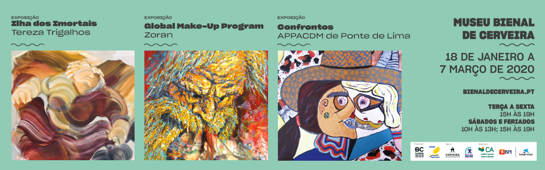 Exposições de Janeiro na Fundação Bienal de Arte de Cerveira, 2019